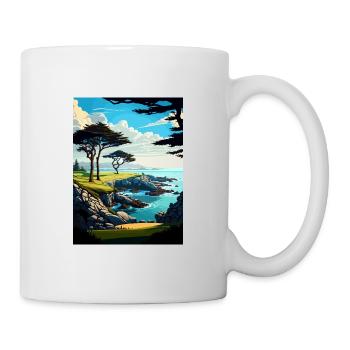 Cypress Point Club Kalifornien Reiseposter - Tasse - Weiß - Rechts