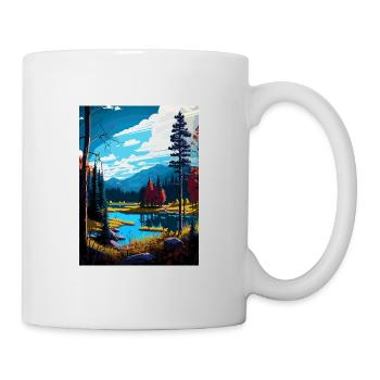 Adirondack Park New York State Travel Poster - Mug - white - Right