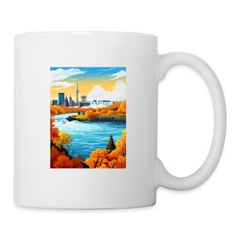 Niagara Falls New York State Vintage-Reiseposter - Tasse - Weiß - Rechts