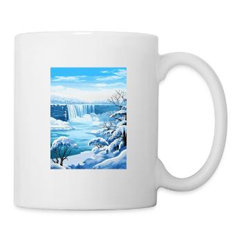 Niagara Falls New York State Vintage-Reiseposter - Tasse - Weiß - Rechts
