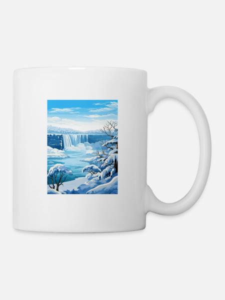 Niagara Falls État de New York Vintage affiche de voyage - Mug blanc - blanc
