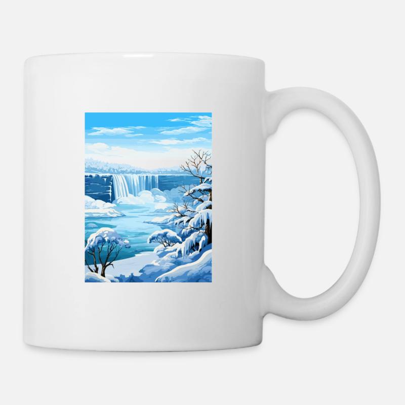 Niagara Falls État de New York Vintage affiche de voyage - Mug blanc - blanc