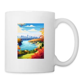 Niagara Falls New York State Vintage-Reiseposter - Tasse - Weiß - Rechts