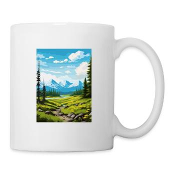 Chugach National Forest Alaska Reiseposter - Tasse - Weiß - Rechts