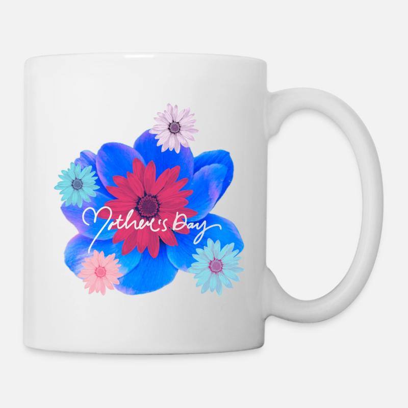 Muttertag's Blumen - Tasse - Weiß