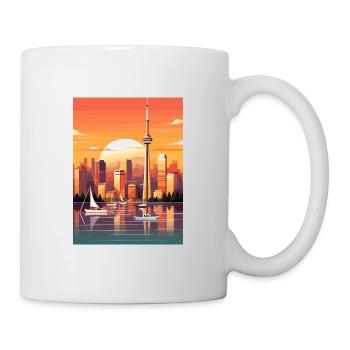 Toronto Canada décoration Vintage affiche de voyage - Mug blanc - blanc - Droite