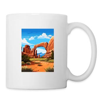 Parc national des Arches Utah Affiche de voyage Vintage - Mug blanc - blanc - Droite