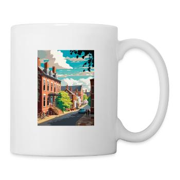 West Chester Pennsylvanie Vintage affiche de voyage - Mug blanc - blanc - Droite
