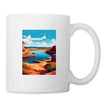 Possum Kingdom Lake Texas Vintage Travel Poster - Mug - white - Right