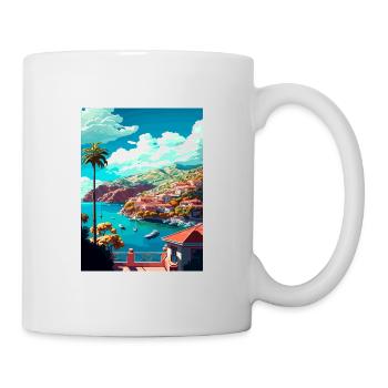 Catalina Island Kalifornien Vintage Reiseposter - Tasse - Weiß - Rechts