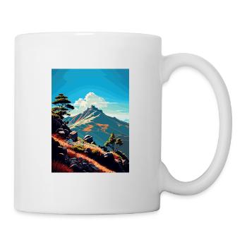 Mont Tamalpais Californie Vintage affiche de voyage - Mug blanc - blanc - Droite