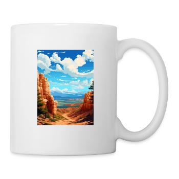 Bryce Canyon Nationalpark Vintage Reiseposter - Tasse - Weiß - Rechts