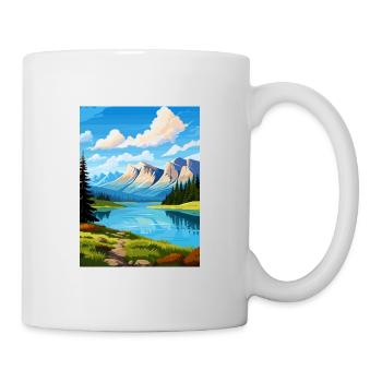 Parc national de Banff Canada Affiche de voyage Vintage - Mug blanc - blanc - Droite