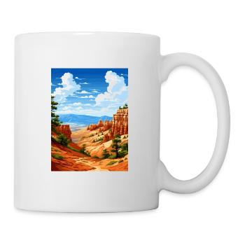 Bryce Canyon Nationalpark Vintage Reiseposter - Tasse - Weiß - Rechts