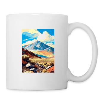 Mont Humphreys Californie Vintage affiche de voyage - Mug blanc - blanc - Droite
