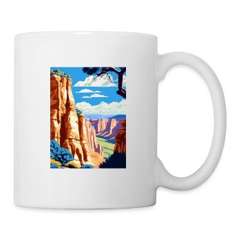 Colorado National Monument Vintage Reiseposter - Tasse - Weiß - Rechts