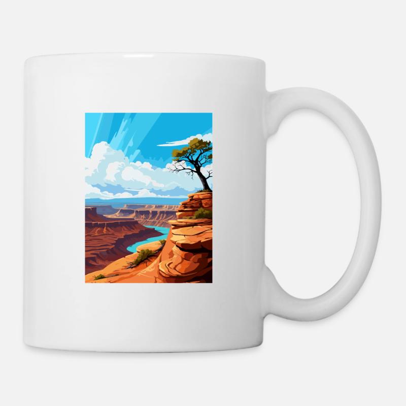 Dead Horse State Park Utah Vintage affiche de voyage - Mug blanc - blanc
