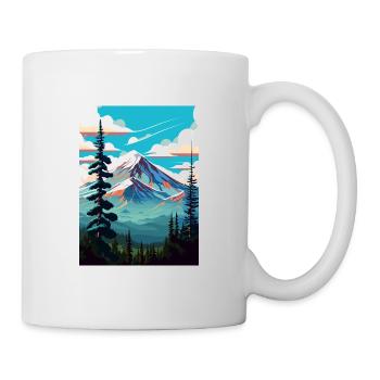 Shasta Trinity National Forest Reiseposter - Tasse - Weiß - Rechts