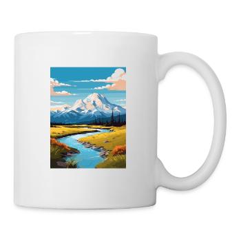 Parc national de Wrangell Alaska affiche de voyage - Mug blanc - blanc - Droite