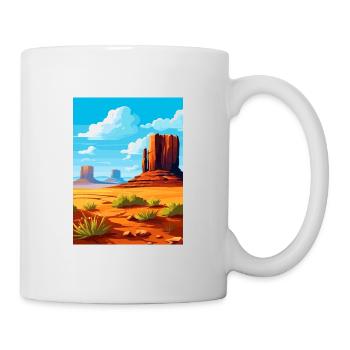 Monument Valley Arizona Wüste Reiseposter - Tasse - Weiß - Rechts