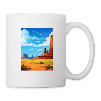 Monument Valley Arizona Wüste Reiseposter - Tasse - Weiß - Rechts