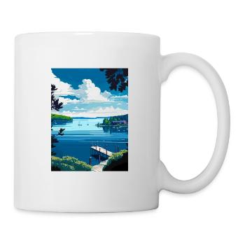 Chautauqua Lake New York State Travel Poster - Mug - white - Right