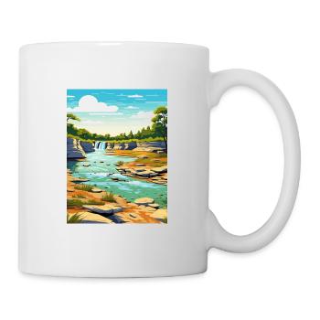 Parc d’État de Mckinney Falls, Texas Affiche de voyage - Mug blanc - blanc - Droite