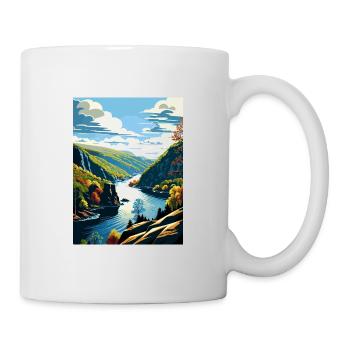 Delaware Water Gap Pennsylvania Travel Poster - Mug - white - Right