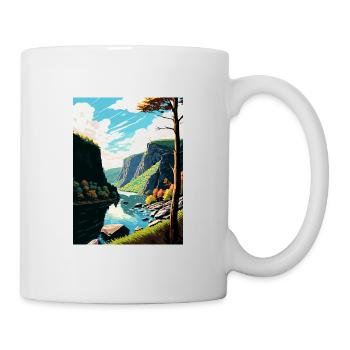 Delaware Water Gap Pennsylvania Reiseposter - Tasse - Weiß - Rechts