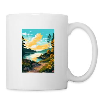 Lake Wallenpaupack Pennsylvania Travel Poster - Mug - white - Right