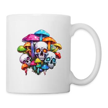 Pilz / Mushroom / Wiese / Wald / Goa / Psy - Tasse - Weiß - Rechts