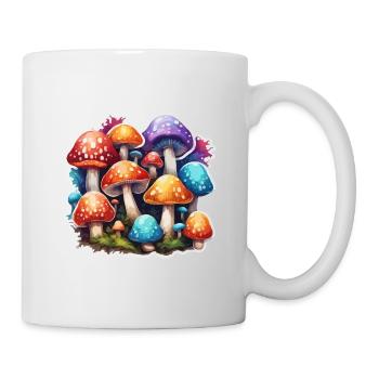 Pilz / Mushroom / Wiese / Wald / Goa / Psy - Tasse - Weiß - Rechts