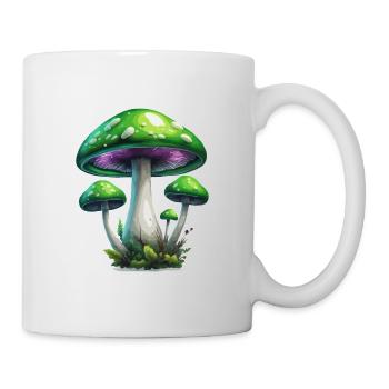 Pilz / Mushroom / Wiese / Wald / Goa / Psy - Tasse - Weiß - Rechts