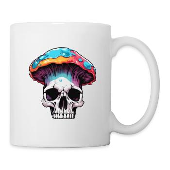 Pilz / Mushroom / Wiese / Wald / Goa / Psy - Tasse - Weiß - Rechts