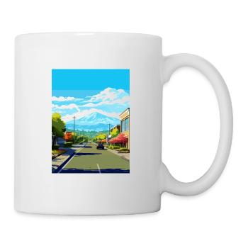 San Jose Kalifornien Vintage Reiseposter Souvenir - Tasse - Weiß - Rechts