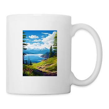 Kachemak Bay Alaska Vintage Reiseposter Souvenir - Tasse - Weiß - Rechts