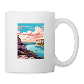 Mont Bonnell Texas Vintage voyage affiche Souvenir - Mug blanc - blanc - Droite