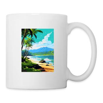 Waianapanapa Hawaii Vintage Travel Poster Souvenir - Mug - white - Right