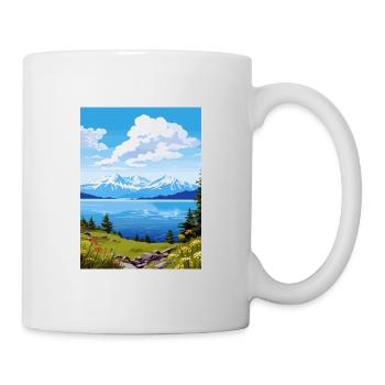Kachemak Bay Alaska Vintage voyage affiche Souvenir - Mug blanc - blanc - Droite