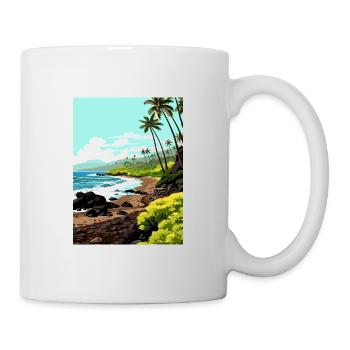 Waianapanapa Hawaï Vintage voyage affiche Souvenir - Mug blanc - blanc - Droite