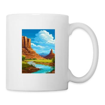 San Juan River Utah Vintage voyage affiche Souvenir - Mug blanc - blanc - Droite