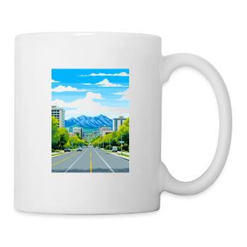Salt Lake Utah Vintage voyage affiche WPA Souvenir - Mug blanc - blanc - Droite