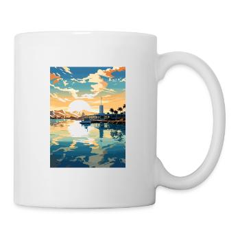 Pearl Harbor Hawaii Vintage Reiseposter Souvenir - Tasse - Weiß - Rechts