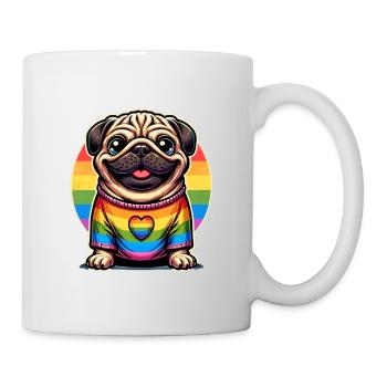 Carlin de diversité et d’amour - Mug blanc - blanc - Droite