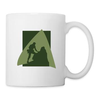 Kletterer Alpen Kletterwand - Tasse - Weiß - Rechts