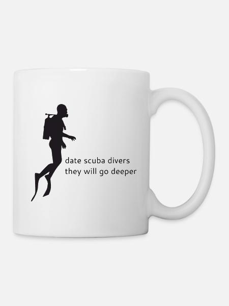 Date Scuba divers - Tasse - Weiß