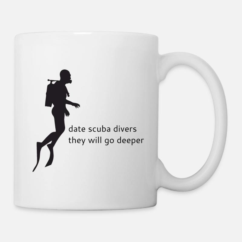 Date Scuba divers - Tasse - Weiß