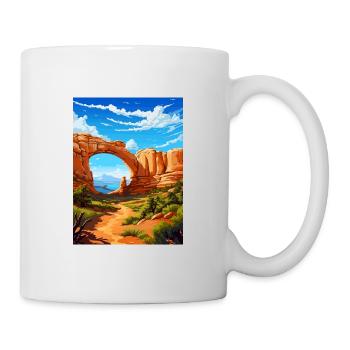 Pont naturel Utah Vintage voyage affiche Souvenir - Mug blanc - blanc - Droite