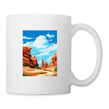 Escalante grand Utah Vintage voyage affiche WPA Art - Mug blanc - blanc - Droite