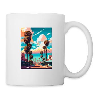 Santa Ana Kalifornien Vintage Reiseposter WPA Kunst - Tasse - Weiß - Rechts
